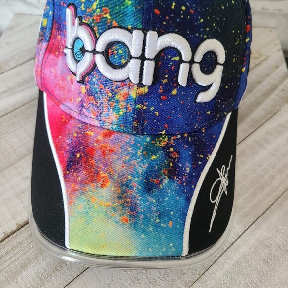 Bang Energy Drink Neon Light Up Hat Cap Multicolored Splatter SnapBack - Picture 12 of 12